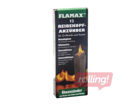 Aizdedzināšanas eko. kubiņi/sērkociņi Flamax, 12 gab.