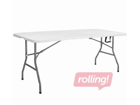 Saliekamais galds Springos, balts, 180x74x74cm