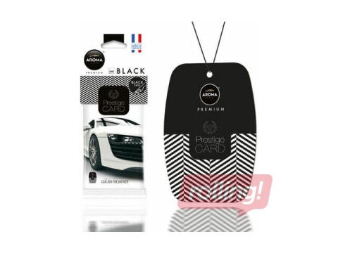 Auto gaisa atsvaidzinātājs Aroma Car, Prestige Cellulose, Black