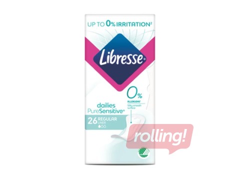Ikdienas ieliktnīši Libresse Pure Sensitive Regular Liner, 26 gab.