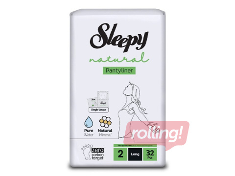 Ikdienas ieliktnīši Sleepy, Natural, Long, 32 gab.