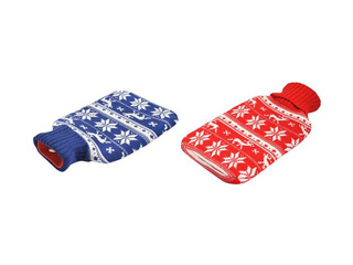 Termofors Toro ar adītu pārvalku, zils vai sarkans, 2l