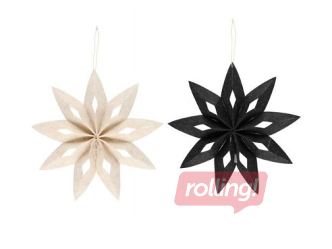 Dekors Winteria, filca zvaigzne, balta vai melna, Ø32cm