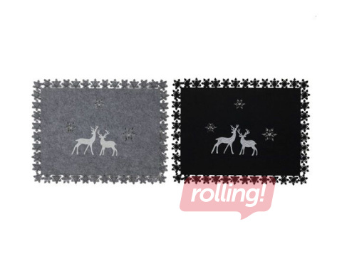 Galda paliktnis Ziemassvētku, filca, pelēks vai melns, 43x33cm