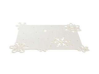 Galda paliktnis Ziemassvētku, filca, balts, 45x35cm