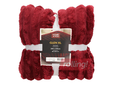Pleds Glen XL, sarkans, 200x230cm