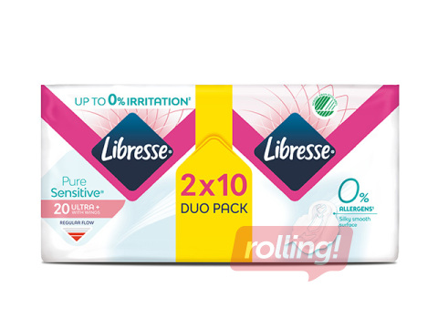 Higiēniskās paketes Libresse, Pure Sensitive, Ultra Normal, 20 gab. +AKCIJA! Pērc Libresse higiēniskās paketes un saņem dāvanu!