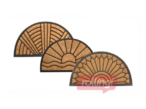 Ieejas paklājs, kokosa, pusaplis, 70x40cm