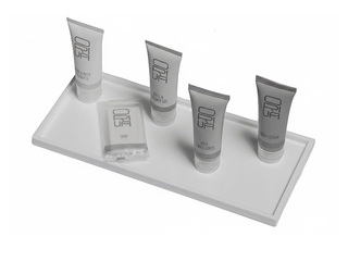 Paliktnis kosmētikai, balts, 24.5x10.5x1cm