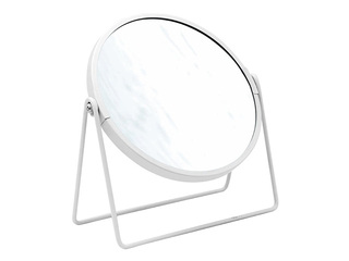 Kosmētiskais spogulis Sapho Ridder, divpusējs, tērauda, balts, ø16x20.5cm