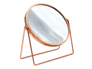 Kosmētiskais spogulis Sapho Ridder, divpusējs, tērauda, vara krāsa, Ø16×20.5cm
