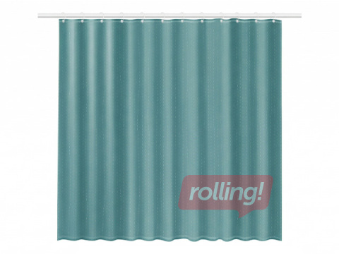 Dušas aizkars Rayen, poliesters, gaiši zils, 180x200cm