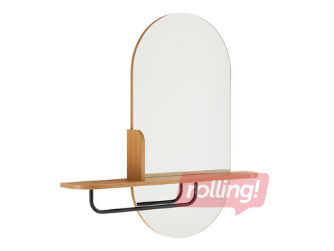 Sienas spogulis Aalborg, ar plauktu, 92x15x93cm