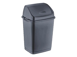 Atkritumu tvertne ar šūpojošos vāku FANTASY plastmasas, antracīta, 35 l