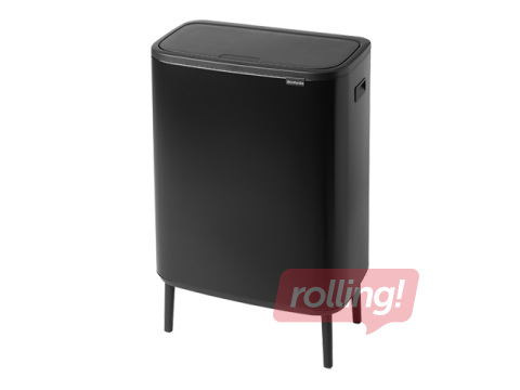Atkritumu tvertne Brabantia, Bo Touch, matēti melna, 60l