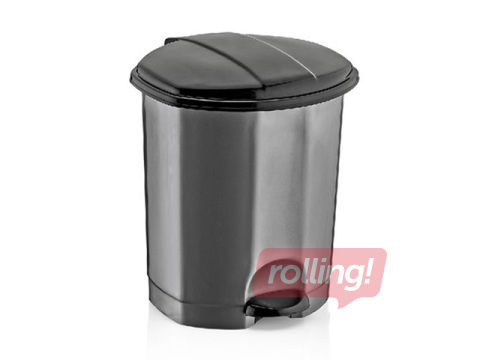 Atkritumu tvertne ar pedāli Clean Keeper, pelēka, 18l