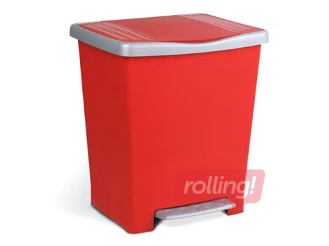 Atkritumu tvertne Tatay Millenium, ar pedāli, sarkana, 23l