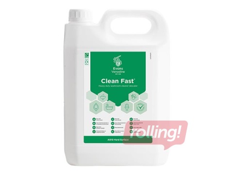 Tualetes tīrīšanas līdzeklis Evans Vanodine Clean Fast, 5 l