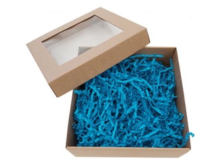 Paper shavings 20x20 cm, 150 g, blue