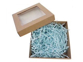 Paper shavings 20x20 cm, 150 g, light blue