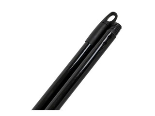 Birstes kāts ar skrūvējamu galu, metāla, melns, 150cm