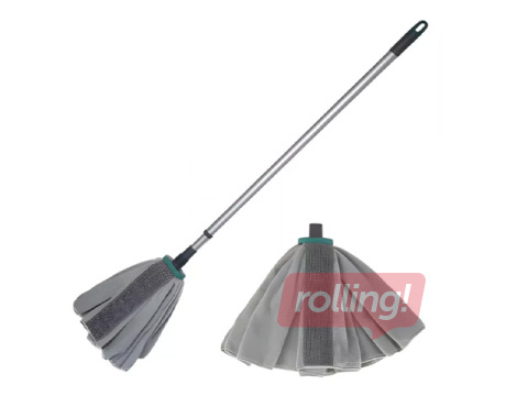 Mops York Eco Ego, Rubi Circular, mikrošķiedras, ar teleskopisku kātu, 130cm