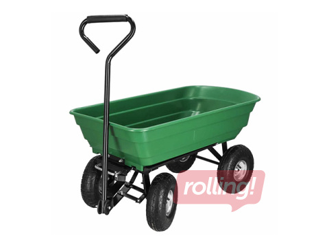 Dārza ratiņi Springos, zaļi, kravnesība 250kg