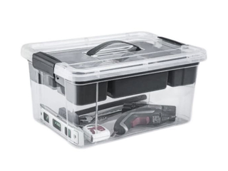 Uzglabāšanas kaste ar organizatoru, 35x23x17cm, 9l