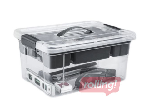 Uzglabāšanas kaste ar organizatoru, 28x18x14cm, 5l