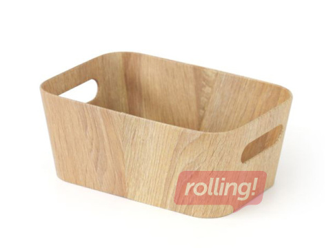 Uzglabāšanas kaste Kitchisimo, koka efekts, 26x18x11cm