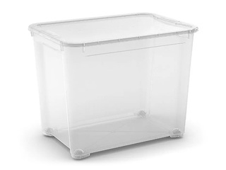 Uzglabāšanas kaste Curver T Box XXL, ar vāku, caurspīdīga, 39x55.5x42.5cm, 70l