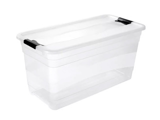 Uzglabāšanas kaste Keeeper Cornelia, ar vāku, caurspīdīga, 79.5x39.5x40cm, 83l