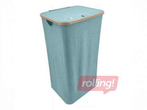 Veļas kaste Ordinett, Mint, ar vāku, 40.5x33x74cm, 100l