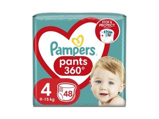 Autiņbiksītes Pampers Maxi Pack 4 (9-15 kg) biksītes, 48 gab.