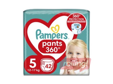 Autiņbiksītes Pampers Maxi Pack 5 (12-17 kg) biksītes, 42 gab.