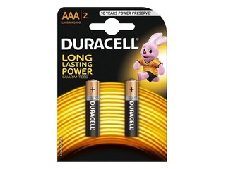Baterijas Duracell Alkaline, AAA, 1.5V, 2 gab.