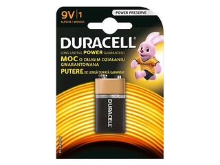 Baterija Duracell 9V, B1, 1 gab.