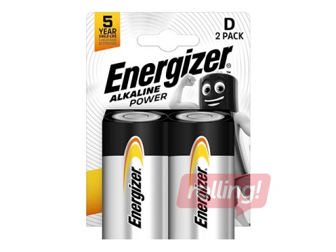 Baterijas Energizer Base Alkaline, D B2,1.5V, 2 gab.