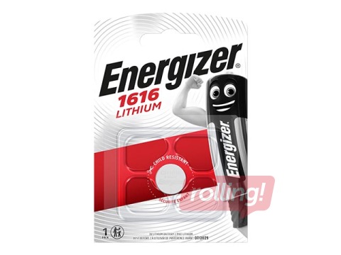 Baterija Energizer Lithium, tablešu tipa, CR 1616, 1 gab. 