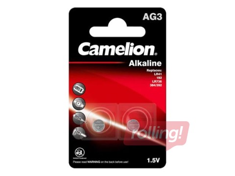 Baterijas Camelion, tablešu tipa, LR41, 1.5V Alkaline, 2 gab.