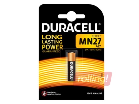 Baterija Duracell A27, 12V, 1 gab.
