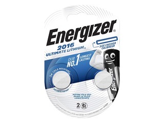 Baterijas Energizer Ultimate Lithium, tablešu tipa, CR 2016, 2 gab. 