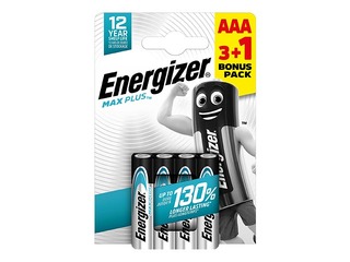 Baterijas Energizer Alkaline Max Plus AAA, B3+1, 1.5V, 4 gab.
