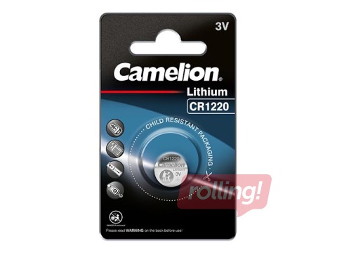 Baterija Camelion CR1220, Lithium, 1 gab