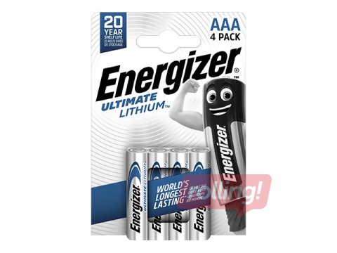 Baterijas Energizer Ultimate Lithium, AAA, (4gab)