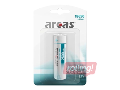 Uzlādējams akumulators Arcas 18650 3.6V 2500mAh Li-Ion PCB