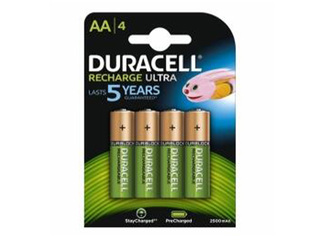 Lādējamās baterijas Duracell, HR06, 2500 mAh, AA, 4 gab.
