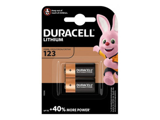 Baterija Duracell Photo Battery Lithium CR123, 3V, 2 gab.