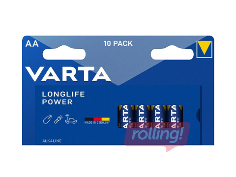 Baterija Varta Longlife Power Alkaline, AA, B10, 10gab.