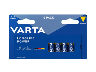Baterija Varta Longlife Power Alkaline, AA, B10, 10gab.